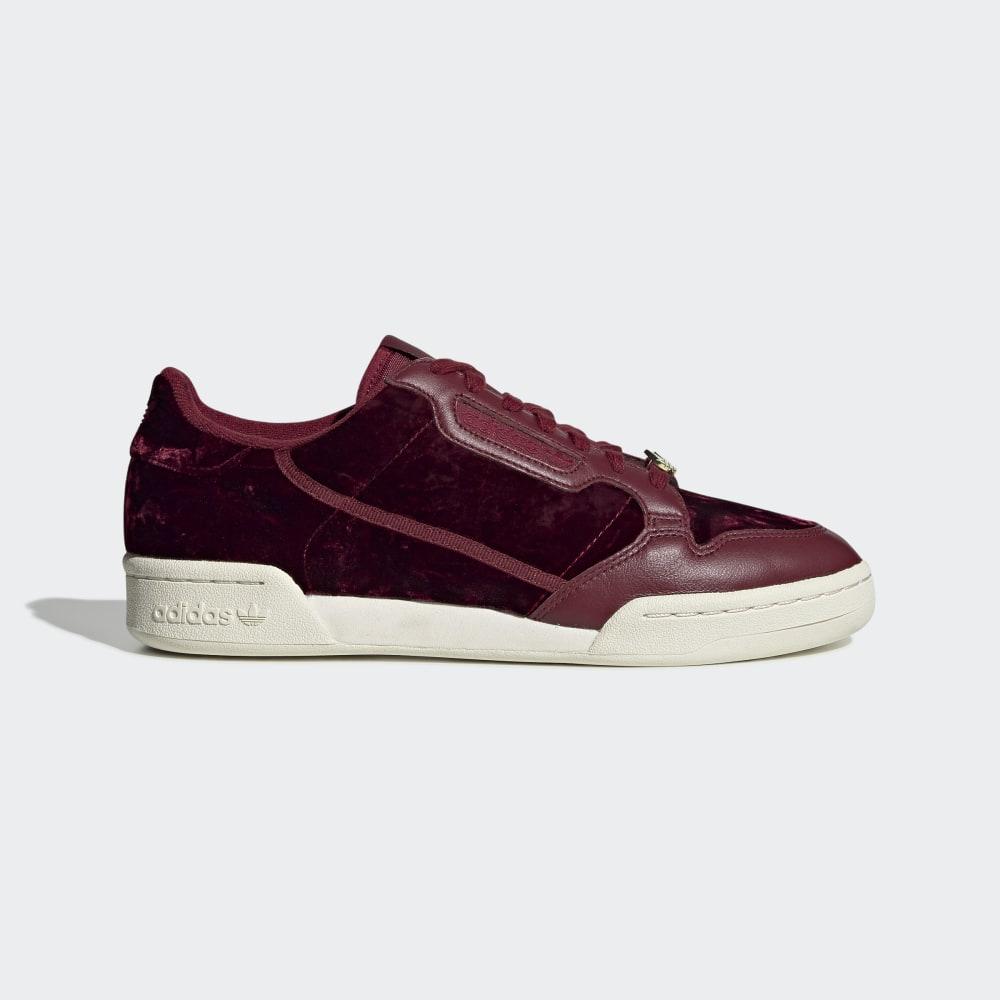 Adidas Men's Continental 80 Originals Shoes Burgundy/White Ireland EH0173